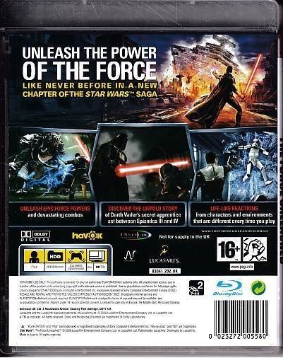 Star Wars The Force Unleashed - PS3 (B Grade) (Genbrug)